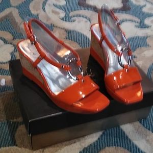 Franco Sarto red sandals like new size 8